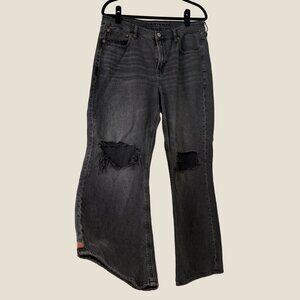 American Eagle 90s Bootcut Jeans Womens Black Cotton Blend Size 14 Short